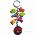 Promotional Custom Shaped Soft PVC Pendant Keychain